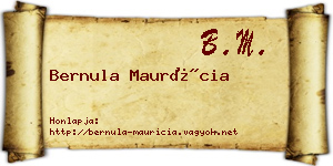 Bernula Maurícia névjegykártya